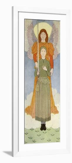 Joan of Arc with angel-Louis Maurice Boutet De Monvel-Framed Giclee Print