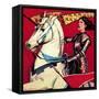 Joan of Arc-English School-Framed Stretched Canvas