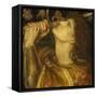 Joan of Arc-Dante Gabriel Rossetti-Framed Stretched Canvas