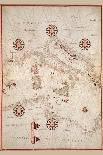 Portolan Map of Turkey, Mediterranean, Adriatic and the Agean-Joan Oliva-Mounted Art Print