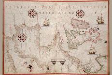 Portolan Map of Spain, England, Ireland and France-Joan Oliva-Art Print