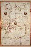 Portolan Map of Turkey, Mediterranean, Adriatic and the Agean-Joan Oliva-Stretched Canvas