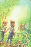 Finding the Creek - Jack & Jill-Joan Schmidt Gelberg-Stretched Canvas