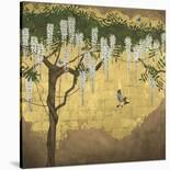 Wisteria with House Finch-Joanna Charlotte-Stretched Canvas