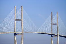 USA, Georgia, Savannah. Talmadge Memorial Bridge over the Savannah River.-Joanne Wells-Photographic Print