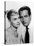 JOANNE WOODWARD AND PAUL NEWMAN in the 50's (b/w photo)-null-Stretched Canvas
