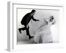 Joanne Woodward, Paul Newman. "A New Kind of Love" 1963, Directed by Melville Shavelson-null-Framed Photographic Print