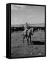 Joao Goulart Riding a Horse on His Ranch at Rio Grande Do Sul-Dmitri Kessel-Framed Stretched Canvas