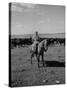 Joao Goulart Riding a Horse on His Ranch at Rio Grande Do Sul-Dmitri Kessel-Stretched Canvas