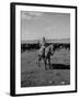 Joao Goulart Riding a Horse on His Ranch at Rio Grande Do Sul-Dmitri Kessel-Framed Photographic Print
