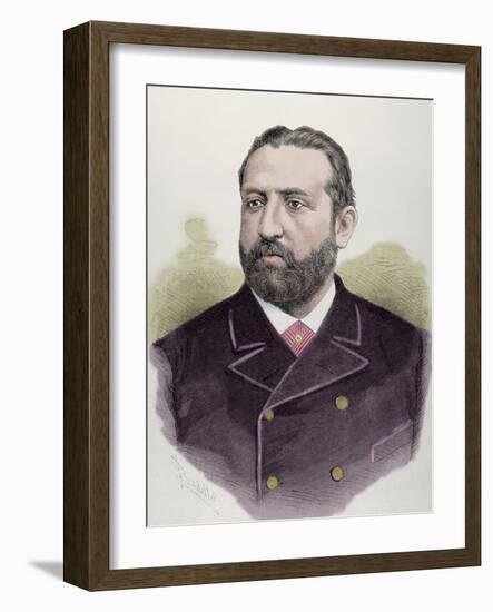 Joaquin Lopez Puigcerver (1841-1906). Spanish Politician. by Badillo. 1886. Coloured-null-Framed Giclee Print