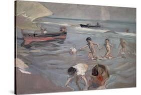 JOAQUIN SOROLLA/ CHILDREN ON THE BEACH, 20TH CENTURY. JOAQUIN SOROLLA BASTIDA (1863-1923)-Joaquin Sorolla-Stretched Canvas