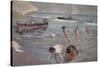 JOAQUIN SOROLLA/ CHILDREN ON THE BEACH, 20TH CENTURY. JOAQUIN SOROLLA BASTIDA (1863-1923)-Joaquin Sorolla-Stretched Canvas
