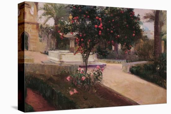 Joaquín Sorolla/ Garden of the Alcazar of Seville, 1918. Oil on canvas. Museum: MUSEO SOROLLA-Joaquin Sorolla-Stretched Canvas