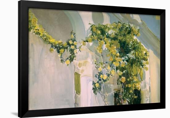 Joaquin Sorolla/ Garden of the artist's house I. Museum: MUSEO SOROLLA MADRID ESPAÑA-Joaquin Sorolla-Framed Poster