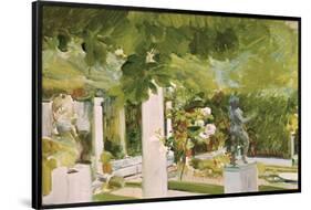 Joaquin Sorolla/ Garden of the artist's house II. Museum: MUSEO SOROLLA MADRID ESPAÑA-Joaquin Sorolla-Framed Poster