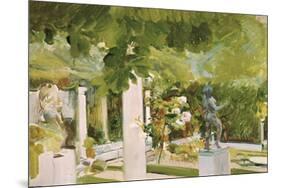 Joaquin Sorolla/ Garden of the artist's house II. Museum: MUSEO SOROLLA MADRID ESPAÑA-Joaquin Sorolla-Mounted Poster