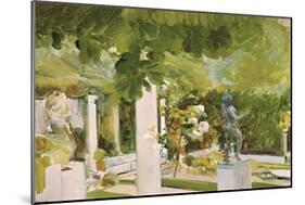 Joaquin Sorolla/ Garden of the artist's house II. Museum: MUSEO SOROLLA MADRID ESPAÑA-Joaquin Sorolla-Mounted Poster