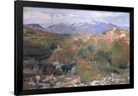 Joaquin Sorolla/ Granada, Oil, 1920.-Joaquin Sorolla-Framed Poster