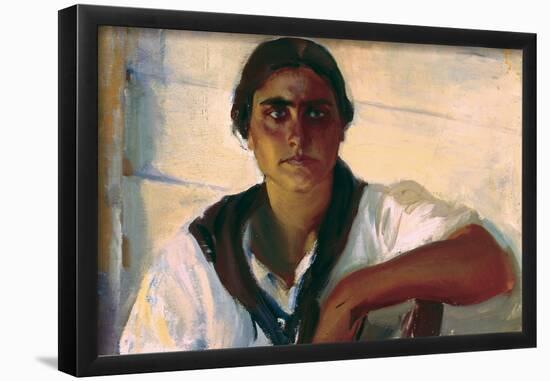 Joaquin Sorolla/ Head of a fisherwoman. MUSEO SOROLLA MADRID ESPAÑA-Joaquin Sorolla-Framed Poster