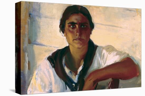 Joaquin Sorolla/ Head of a fisherwoman. MUSEO SOROLLA MADRID ESPAÑA-Joaquin Sorolla-Stretched Canvas