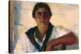 Joaquin Sorolla/ Head of a fisherwoman. MUSEO SOROLLA MADRID ESPAÑA-Joaquin Sorolla-Stretched Canvas