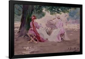 JOAQUIN SOROLLA/ NURSES. Location: PRIVATE COLLECTION, MADRID-Joaquin Sorolla-Framed Poster