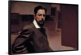 Joaquin Sorolla, Selfportrait I, oil on canvas, 1904. Museum: MUSEO SOROLLA-Joaquin Sorolla-Framed Poster