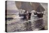 JOAQUIN SOROLLA/ UNLOADING THE FISH. Location: PRIVATE COLLECTION, MADRID, SPAIN-Joaquin Sorolla-Stretched Canvas