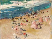 Under the Parasol, on the Beach at Zarautz, 1905-Joaquin Sorolla y Bastida-Giclee Print