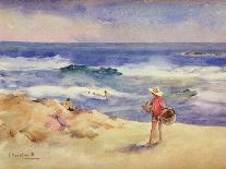 On the Beach, Valencia-Joaquín Sorolla y Bastida-Giclee Print