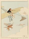 Don Quijote and Sancho Take to the Air on a Flying Machine in the Shape of a Horse-Joaquin Xaudaro-Art Print