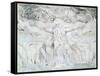 Job and His Daughters-William Blake-Framed Stretched Canvas