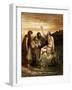 Job and his friends, engraving by Doré - Bible-Gustave Dore-Framed Giclee Print