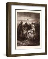 Job and His Friends-Gustave Dore-Framed Giclee Print