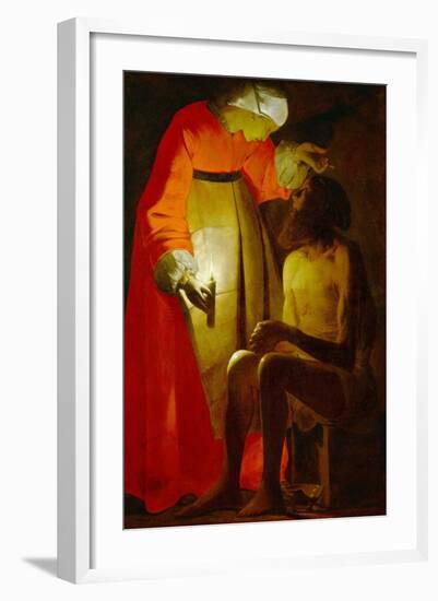 Job and His Wife, Early 1630s-Georges de La Tour-Framed Giclee Print