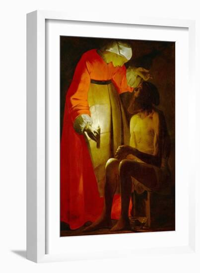 Job and His Wife, Early 1630s-Georges de La Tour-Framed Giclee Print