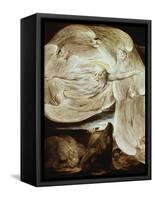 Job and the Whirlwind-William Blake-Framed Stretched Canvas