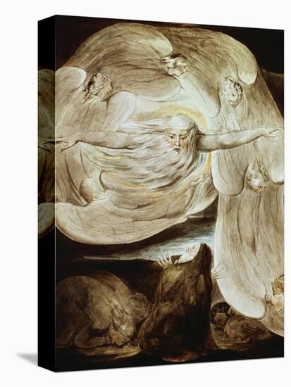 Job and the Whirlwind-William Blake-Stretched Canvas