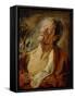 Job, C.1620 (Oil on Oak Panel)-Jacob Jordaens-Framed Stretched Canvas