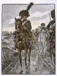 Chasseurs a Cheval Riding as Napoleon's Personal Bodyguards-Job-Framed Art Print