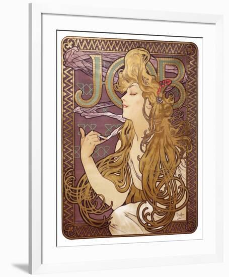 Job Cigarette Rolling Papers Advertisement, 1897-Alphonse Mucha-Framed Art Print