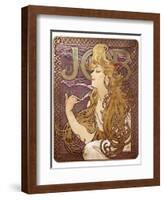 Job Cigarette Rolling Papers Advertisement, 1897-Alphonse Mucha-Framed Art Print