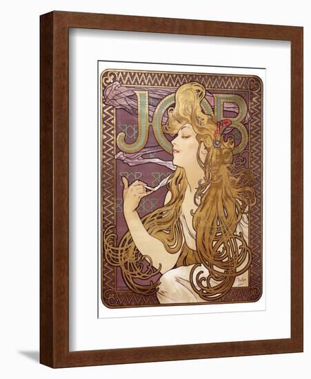 Job Cigarette Rolling Papers Advertisement, 1897-Alphonse Mucha-Framed Art Print