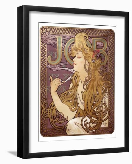 Job Cigarette Rolling Papers Advertisement, 1897-Alphonse Mucha-Framed Art Print