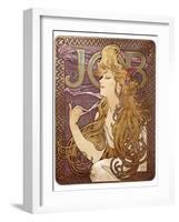 Job Cigarette Rolling Papers Advertisement, 1897-Alphonse Mucha-Framed Art Print