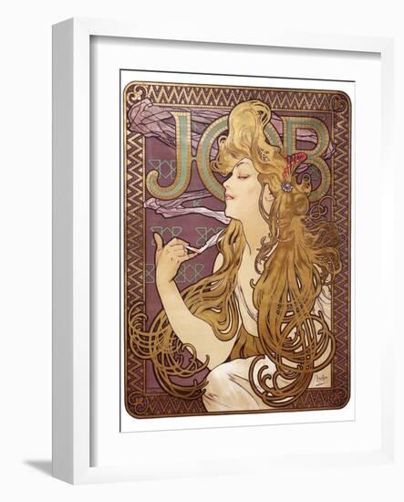 Job Cigarette Rolling Papers Advertisement, 1897-Alphonse Mucha-Framed Art Print