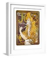 JOB Cigarettes, c. 1897-Alphonse Mucha-Framed Giclee Print