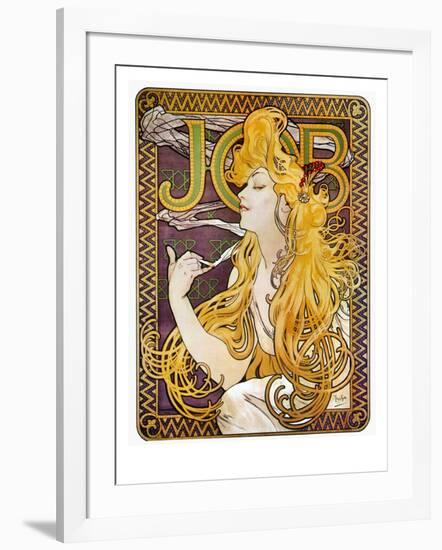 JOB Cigarettes, c. 1897-Alphonse Mucha-Framed Giclee Print