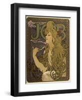 JOB Cigarettes, c. 1897-Alphonse Mucha-Framed Premium Giclee Print